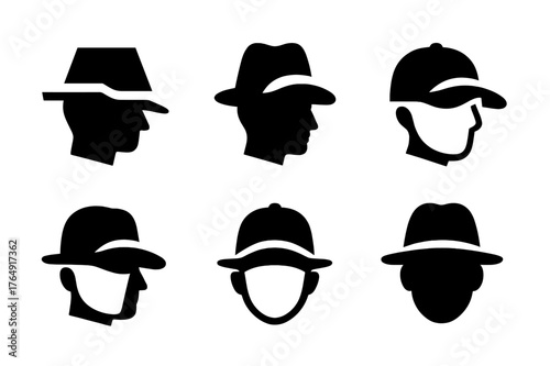 Vintage-Modern Fashion Fusion. A person mixing vintage clothing with modern fashion pieces for a unique look. Set Logo of A person mixing vintage clothing with