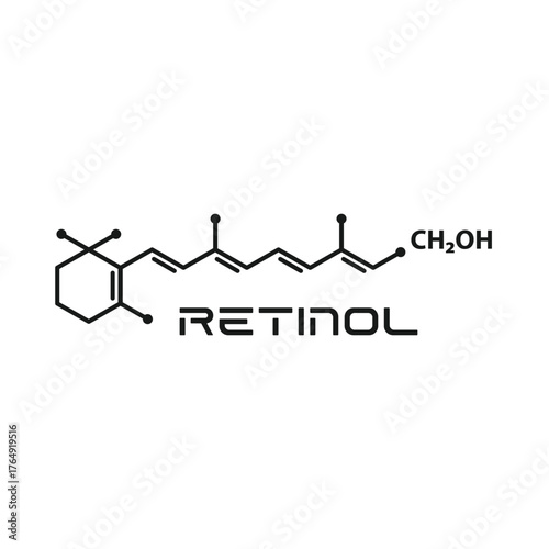 Retinol retinoid molecule structure