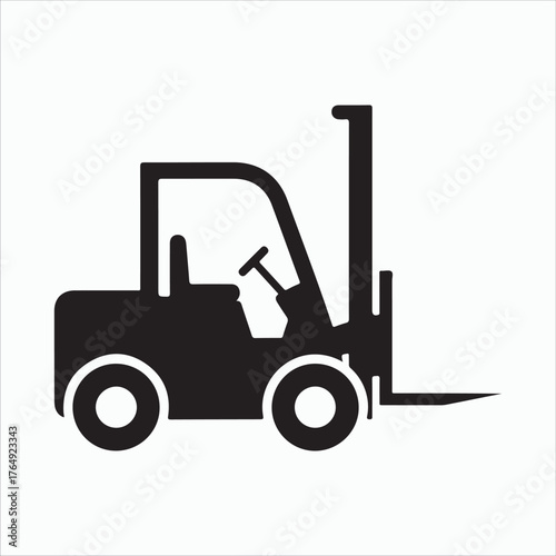 Forklift truck, representing industrial equipment, material handling, and logistics in warehouses and construction sites