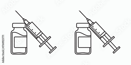 Vaccine icon, a symbol of immunization, injection, and medical treatment, perfect for healthcare and disease prevention