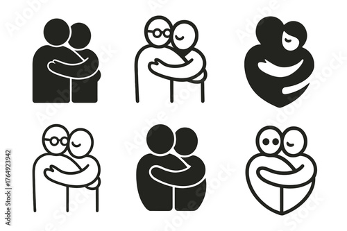 Harmony in Education Logos. Teachers integrating social-emotional learning in classrooms. Set Logo of Teachers integrating social-emotional learning in