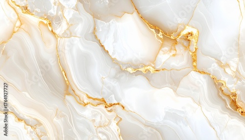 白大理石の高級テクスチャ – ゴールドとグレーの繊細なベイン模様Luxury White Marble Texture with Elegant Gold and Gray Veins – High Resolution Background