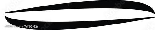 Wing Profile in Silhouette: A sleek, dynamic wing silhouette, showcasing the streamlined form and curvature essential for flight.