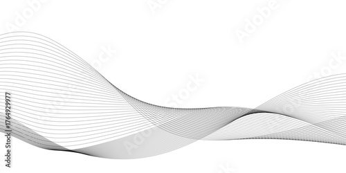Background with technology business wavy curve lines. Abstract background with wave curve lines sound, voice and ocean. Frequency sound wave line and technology future concept background.