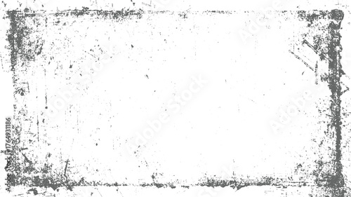 Gray distressed grunge border texture vector