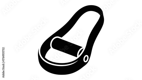 Resistance Band for Strength Training: A single, minimalist resistance band, meticulously crafted for strength training, emphasizing its sleek design and the promise of a rewarding workout.