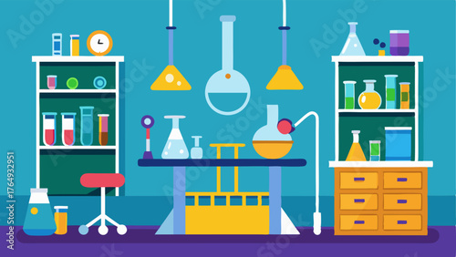 A bright and clean laboratory for work and other tests.