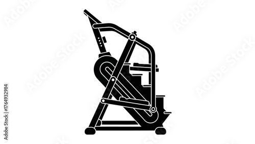 Elevated Fitness: A sleek silhouette of a modern stair stepper machine, symbolizing physical fitness and a path to enhanced well-being.