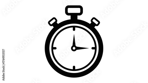 Stopwatch Icon: A simple yet striking monochrome image of a classic stopwatch, highlighting the essential concept of time and its measurement. 