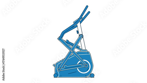 Modern Fitness Equipment : This image presents a detailed illustration of an elliptical machine, offering a glimpse into a healthier lifestyle. 