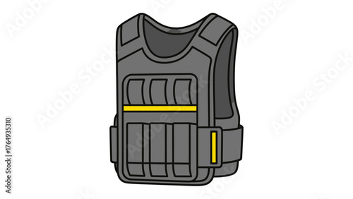 Weight Vest Icon: A graphic representation of a weight vest, designed for fitness and exercise, symbolizing strength and training. 