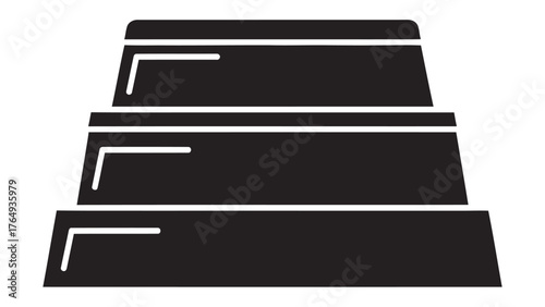 Abstract Staircase: A minimalist depiction of a staircase, rendered in striking monochrome, suggesting a journey of ascending steps and architectural lines.