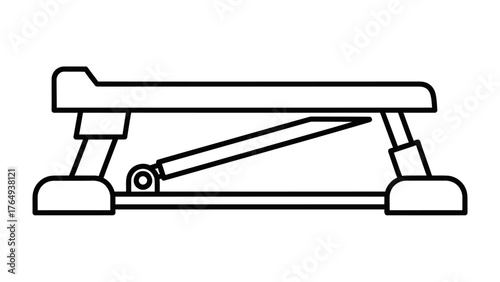 Workout bench icon: An essential piece of workout equipment, perfect for various exercises and fitness routines.