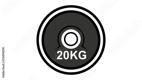 Gym Weight: a solid, well-designed 20kg weight, ready to become a fundamental piece in achieving fitness goals.