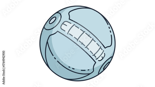 Orbital Abstract: A digitally crafted illustration, depicting a futuristic sphere, its cool tones evoking a sense of technological advancement and interstellar possibility. 