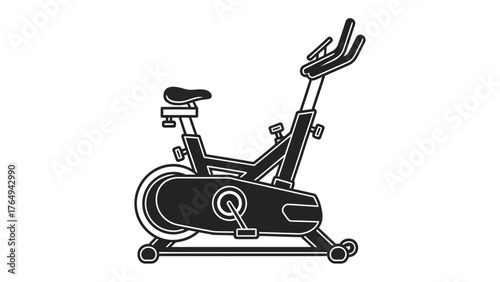 Stationary Bike: This image captures a stationary exercise bike, perfect for indoor fitness, cardio workouts, and achieving health goals. 