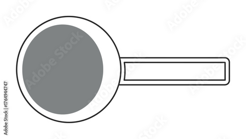 Magnifying Glass: A top-down view of a classic magnifying glass, its simple design and clear lens ready to bring clarity and focus.