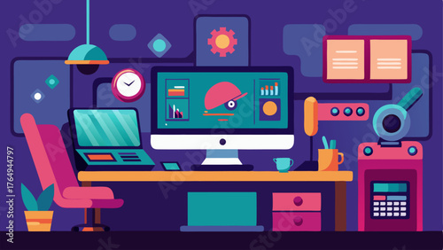 A computer lab with stateoftheart technology for graphic design and digital art workshops.