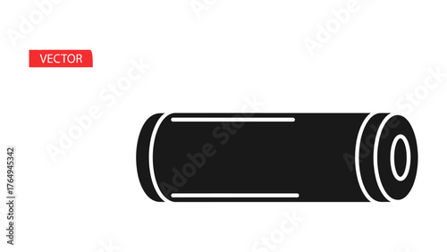 Energy Core: An illustration depicts a sleek, dark cylindrical battery, poised as the essential core of power and technology. 