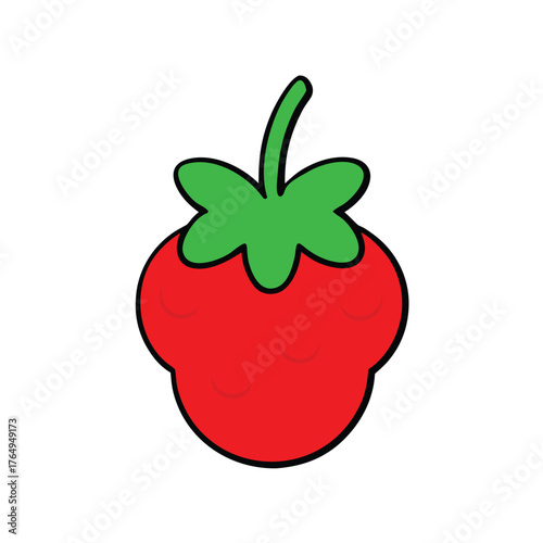 Thimbleberry Red Delicate Dainty Look Vector