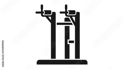 Weightlifting Machine: A silhouette of a weightlifting machine, symbolizing the strength and discipline required in fitness, inviting viewers to explore the dedication of training.