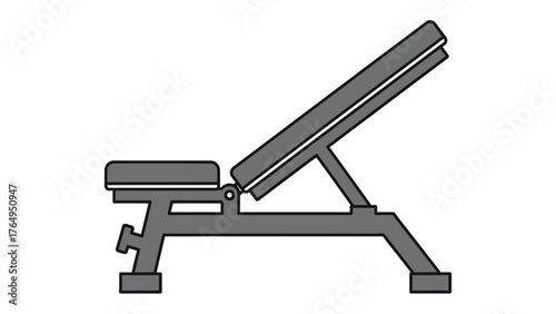 Adjustable Bench: A sleek, modern adjustable bench, poised for intense workout sessions, perfect for strength training and body conditioning.