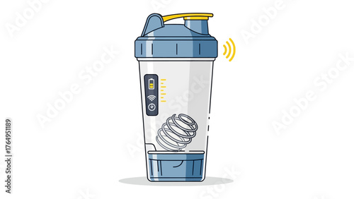 Modern Shaker with Smart Features: An advanced shaker bottle featuring a sleek design with built-in smart capabilities, ideal for mixing supplements and hydration on the go.