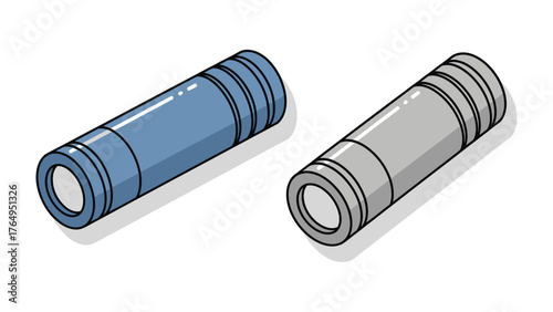 Monocular Binocular Set: A detailed illustration showcasing two monoculars side by side, offering a clear view into the world.