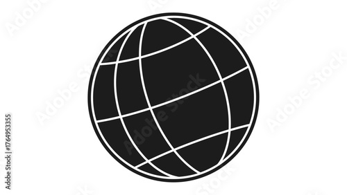 Global Connectivity: A minimalist illustration of a globe, symbolizing interconnectedness, communication, and international relationships.