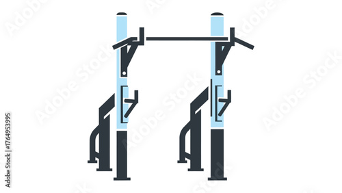 Fitness Equipment: A sturdy, modern piece of fitness equipment, designed for strength and functional training, stands ready, offering an inviting promise of improved physical well-being.