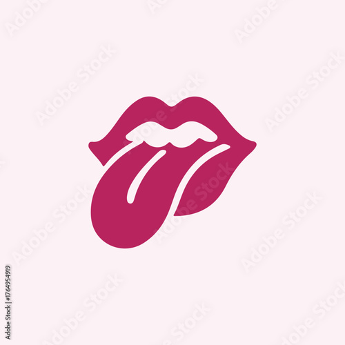 Minimal Vector Lip Silhouette Logo Design Icon – Elegant Feminine Beauty Cosmetic Brand Emblem for Makeup, Fashion, Spa
