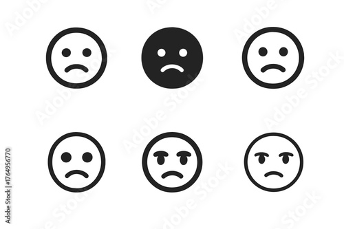 Geometric Emotion Logos. Reading Emotions. Set Logo of Facial Expression Collection: Abstract geometric, Filled silhouette, Negative space, Flat solid,