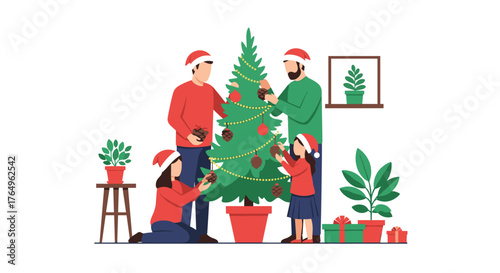 Create heartwarming holiday memories this season by decorating a Christmas tree together with your loving family, enjoying the magic and joy of the winter holidays