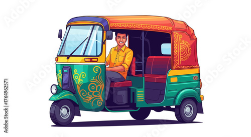 A man in traditional attire playing a sitar, a long-necked stringed instrument.