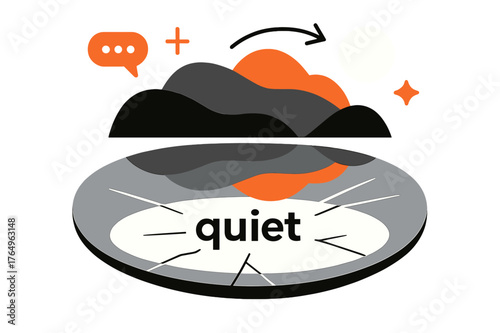 Frozen Lake Reflection. Abstract Landscapes ? Frozen Lake. A smooth oval lake mirrors stacked shapes; thin cracks spider out like delicate lines. Word ?quiet?