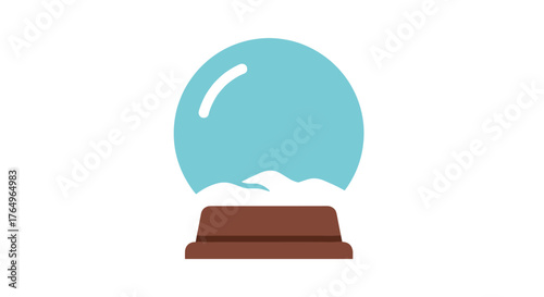 Unlock future possibilities with a stylized, modern snow globe icon representing foresight, prediction, and the magic of what's to come in a clean, graphic design.