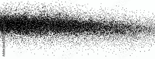 Uma representação abstrata de uma forma escura e texturizada, composta por pequenos pontos pretos, criando uma imagem visualmente intrigante.