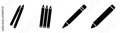 Assorted drawing instruments featuring thick crayons and classic pencils essential for artistic expression and educational purposes