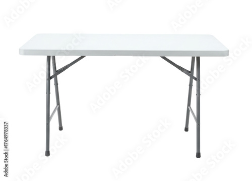 White folding table transparent background cutout png