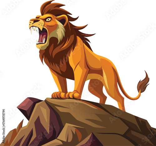 Majestic masai lion a powerful carnivore from the felidae family isolated on white background isolated on transparent background
