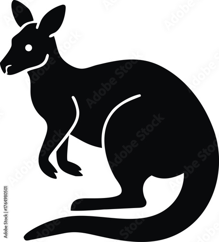 Illustration of a swamp wallaby in a natural habitat suitable for educational or wildlife themed designs isolated on white background isolated on transparent background