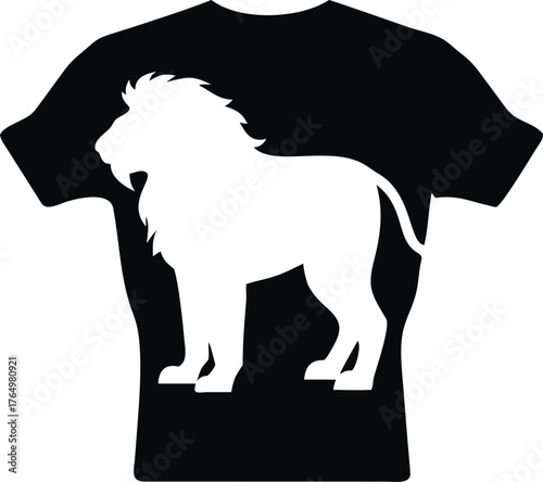 Majestic west african lion silhouette t shirt design vector art isolated on white background isolated on transparent background