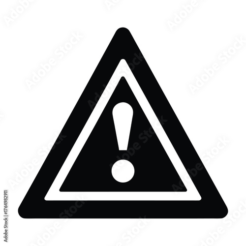 Attention warning sign exclamation mark triangle safety hazard alert caution icon symbol vector image