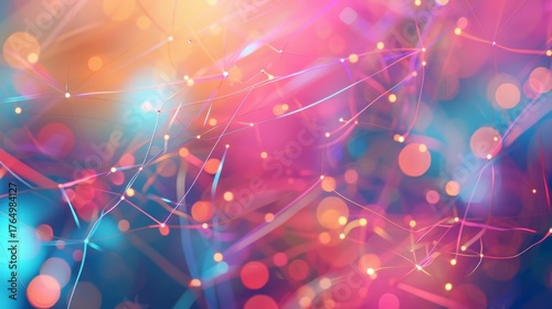 A digital display of an artists portfolio with each piece of artwork linked to a blockchain thread ensuring its authenticity and ownership.