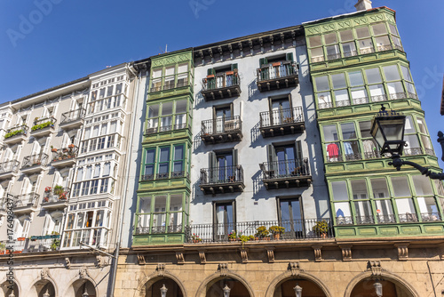 Modernist buildings in the city of Bilbao, in Vizcaya, Basque Country.