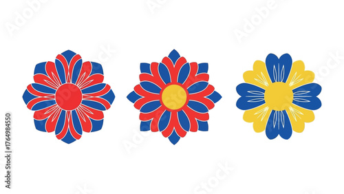 Floral Harmony: a collection of intricate floral designs, each a unique masterpiece of color and form, arranged in harmonious composition. A celebration of beauty and nature's artistry.