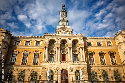 Town Hall of the Basque city of Bilbao, in Vizcaya, Spain