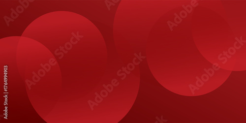 White circle geometric red abstract background. vector