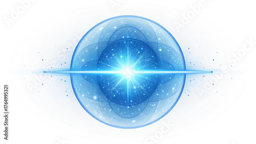 Wallpaper Mural abstract blue background with bubbles Torontodigital.ca