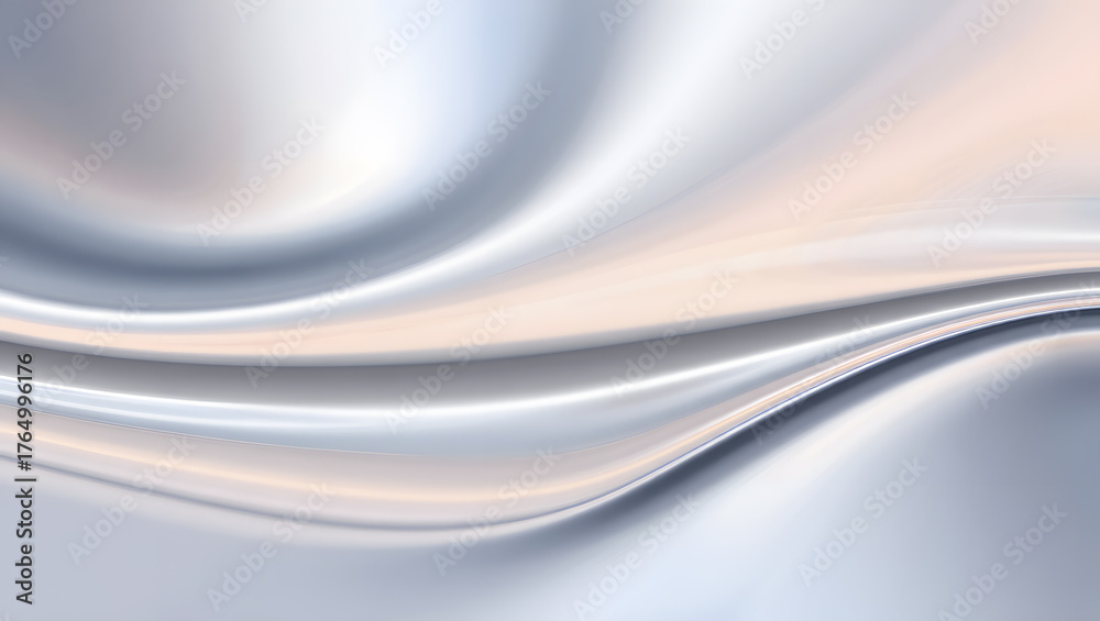 Obraz premium Abstract silver background with smooth lines and soft light, creating a luxurious and elegant feel